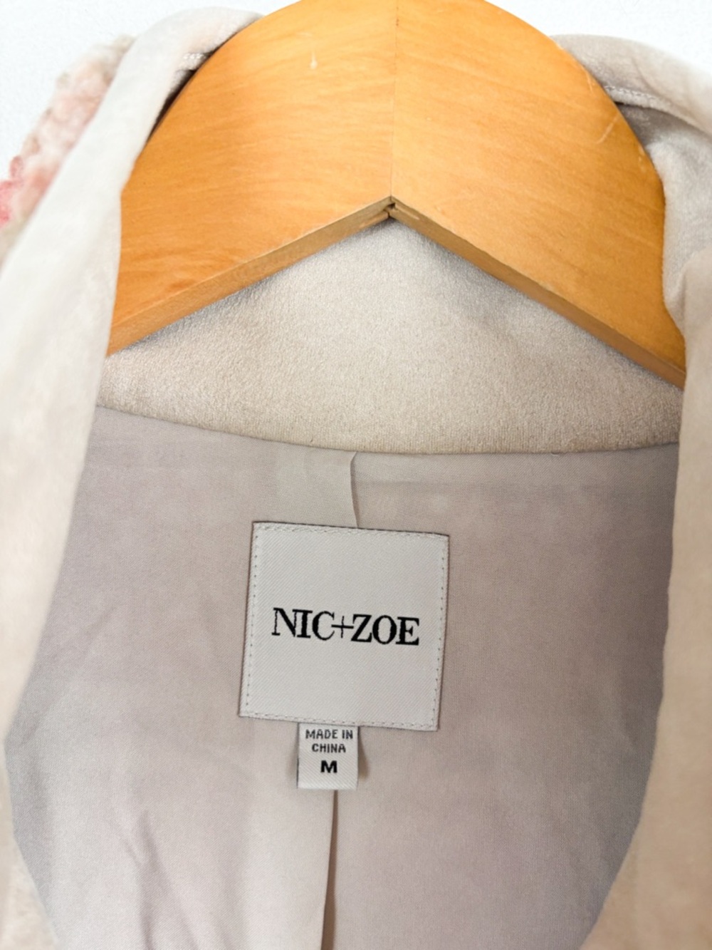 NIC+ZOE Sunset Sherpa Pink Plaid Jacket Sz M - Picture 7 of 11